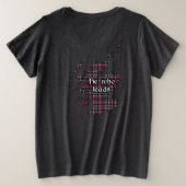 ボルトウィッククランバッジとタータンチェック女子 プラスサイズTシャツ (デザイン裏面)