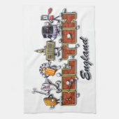 ボルトンのマンガのキャラクタ キッチンタオル (縦)