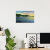 ボルトンランディングビューオブカップルズカヌー ポスター (ホームオフィス)