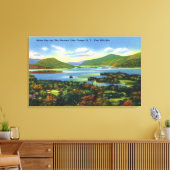 ボルトン湾、ナロー、五マイル山脈ビュー キャンバスプリント (インサイチュ (リビング))