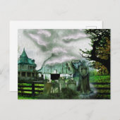 *~*ボルト不気味照明ハウスハロウィーン ポストカード (正面/裏面)