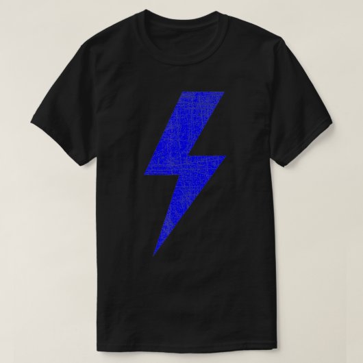 ボルト稲妻ブルーサンダーボルトチーム Tシャツ (デザイン正面)
