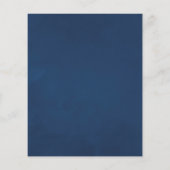 ボルドと海軍の水の色のフローラ結婚式の招待 チラシ (裏面)