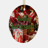 ボルドッグ・カラシソニー！ハンガリー語でメリークリスマス セラミックオーナメント (右)