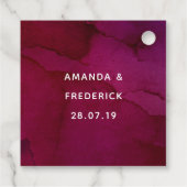 ボルドバイオレットプラムウォーターフローラ結婚ズ フェイバータグ (裏面)