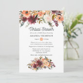 ボルドピーチウォーターカラーバーチャルブライダルシャワー 招待状 (スタンド正面)