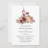 ボルドピーチウォーターカラーワインリハーサルディナー 招待状 (正面)