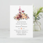 ボルドピーチウォーターカラーワインリハーサルディナー 招待状 (スタンド正面)