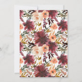 ボルドピーチウォーターカラーワインリハーサルディナー 招待状 (裏面)