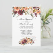 ボルドピーチウォーター色ベビーシャワーbyメール 招待状 (スタンド正面)