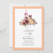 ボルドピーチファズワインをテーマにしたバチェロレッテ 招待状 (正面)