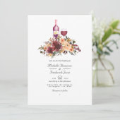 ボルドピーチフローラワインテイスティング結婚のフォトインビ 招待状 (スタンド正面)