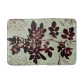 ボルドーのガーデンフラワー バスマット (正面)