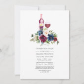 ボルドーのワインの試飲お祝いの写真 招待状 (正面)