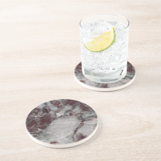 ボルドーのGrissoの装飾的な石-険しい美しい コースター (側面)