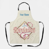 ボルドーヌヴェッレアクイタインフランスレトロワイン エプロン (正面)