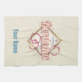 ボルドーヌヴェッレアクイタインフランスレトロワイン キッチンタオル (横)