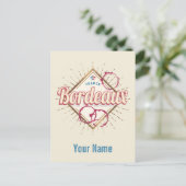 ボルドーヌヴェッレアクイタインフランスレトロワイン シーズンポストカード (スタンド正面)