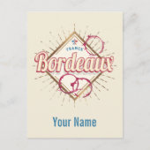 ボルドーヌヴェッレアクイタインフランスレトロワイン シーズンポストカード (正面)
