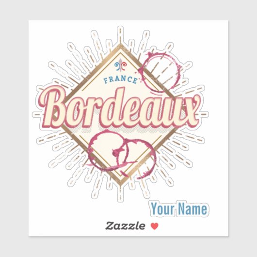 ボルドーヌヴェッレアクイタインフランスレトロワイン シール (シート)