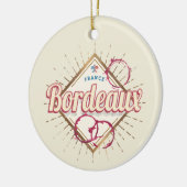 ボルドーヌヴェッレアクイタインフランスレトロワイン セラミックオーナメント (左)
