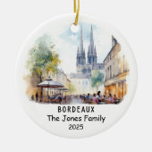 ボルドーパーソナライズされたオーナメント,フランス セラミックオーナメント (正面)