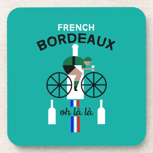 ボルドーフランスのワイン飲料用コースター コースター (正面)