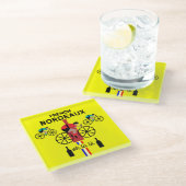 ボルドーフランスのワイン ガラスコースター (アングル)