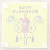 ボルドーフランスのワイン ガラスコースター (裏面)