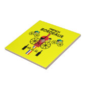 ボルドーフランスのワイン タイル (側面)