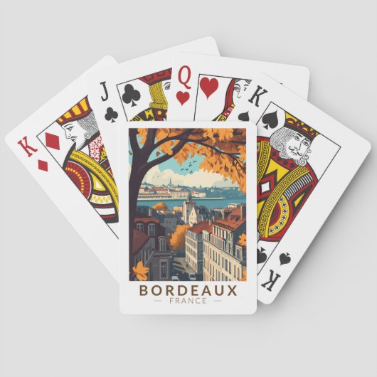 ボルドーフランストラベルアートヴィンテージ トランプ (裏面)