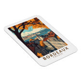 ボルドーフランストラベルアートヴィンテージ マグネット (右側)