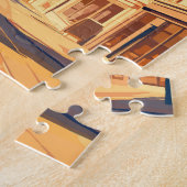 ボルドーフランスヴィネヤードトラベルアートヴィンテージ ジグソーパズル (側面)