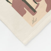 ボルドーフランスヴィネヤードトラベルアートヴィンテージ フリースブランケット (角)