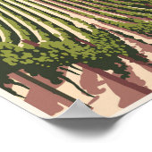 ボルドーフランスヴィネヤードトラベルアートヴィンテージ ポスター (角)