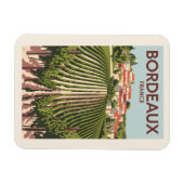 ボルドーフランスヴィネヤードトラベルアートヴィンテージ マグネット (横)