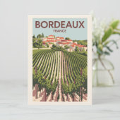 ボルドーフランスヴィネヤードトラベルアートヴィンテージ 招待状 (スタンド正面)