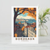 ボルドーフランス旅行アートヴィンテージ 招待状 (スタンド正面)