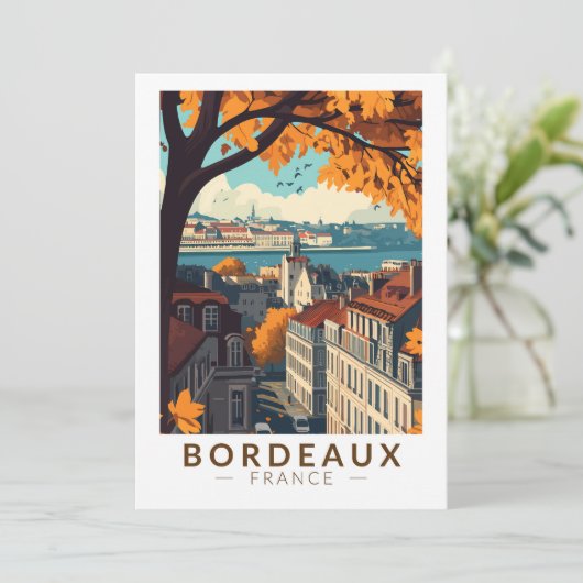 ボルドーフランス旅行アートヴィンテージ 招待状 (スタンド正面)