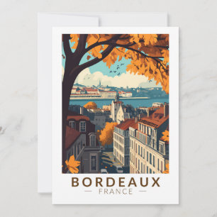 ボルドーフランス旅行アートヴィンテージ 招待状
