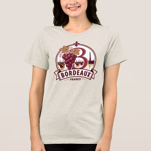 ボルドーフランス トライブレンドTシャツ (正面)