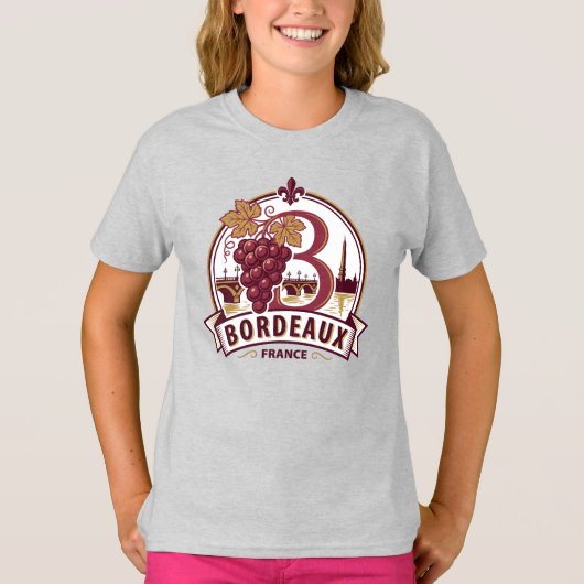 ボルドーフランス Tシャツ (正面)