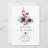 ボルドーフローラワインテイスティング婚約パーティ 招待状 (正面)