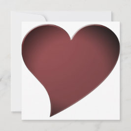 ボルドーモダンワイン赤いビッグハートエレガントカード