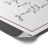 ボルドーレッドローゼシャドーイフローラサインゲストブック ポスター (角)