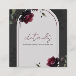 ボルドーレッドローゼスシャドーウィグレイフローラ詳細 スクエア名刺