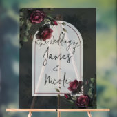 ボルドーレッドローゼスシャドーウィグレイ結婚フローラ アクリルサイン (ニュートラル)