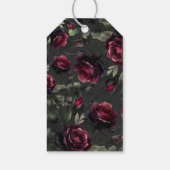 ボルドーレッドローゼスシャドーウィグレイ結婚フローラ ギフトタグ (裏面)