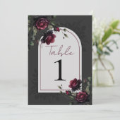 ボルドーレッドローゼスシャドーウィグレイ結婚フローラ 招待状 (スタンド正面)