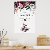 ボルドーワインテイスティングブライダルシャワーへようこそ ポスター (キッチン)